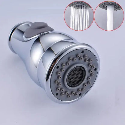 Modern gold led kitchen faucet spray head with teal nozzles