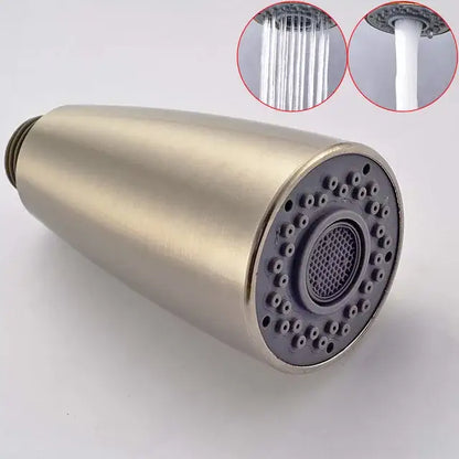 Modern gold led kitchen faucet spray head with teal nozzles
