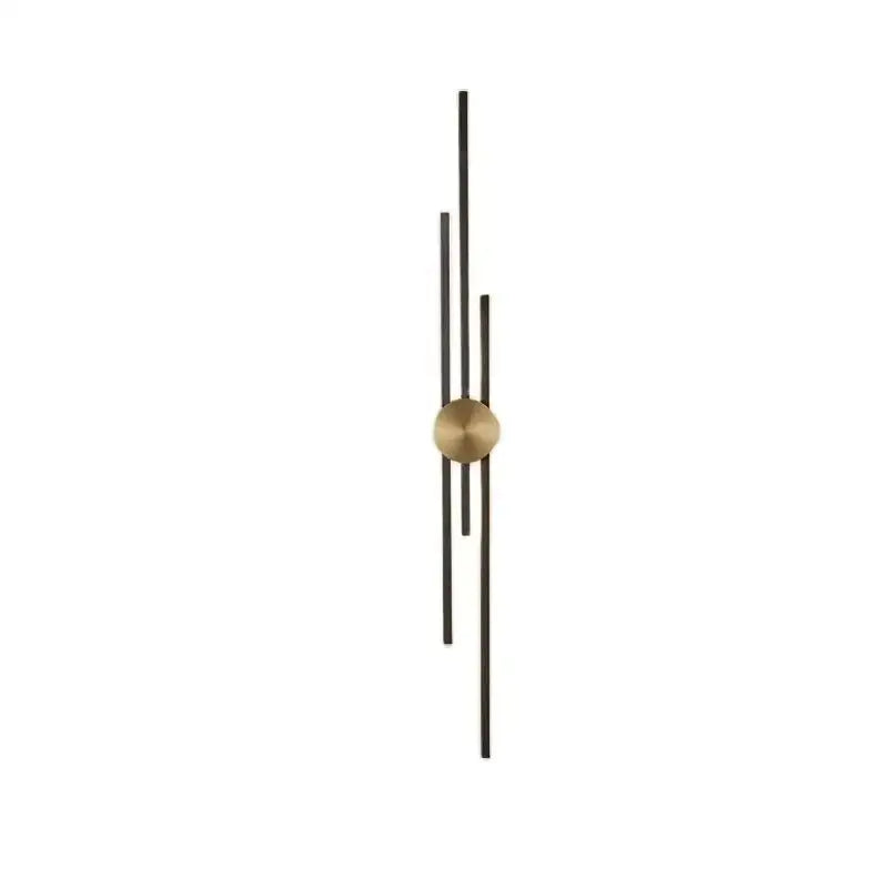 Modern gold and black long wall lamp for living room