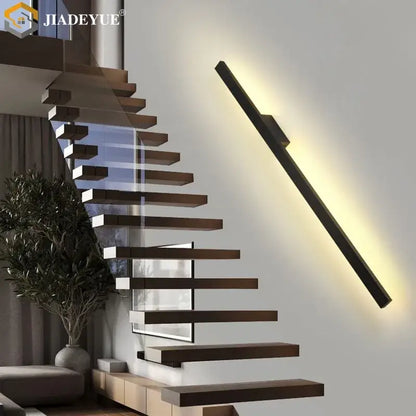 Modern black long wall lamp – living room led light fixture