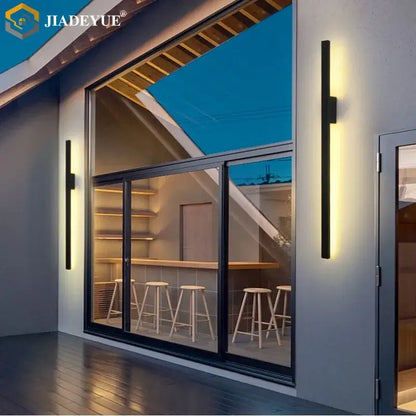 Modern black long wall lamp – living room led light fixture