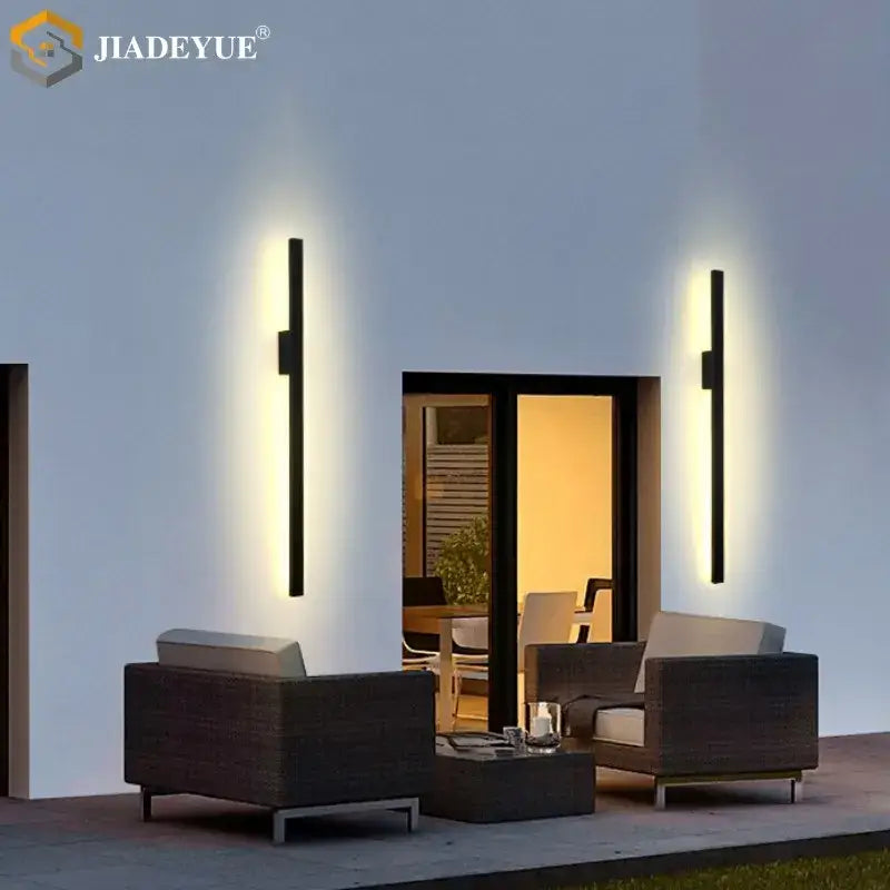 Modern black long wall lamp – living room led light fixture