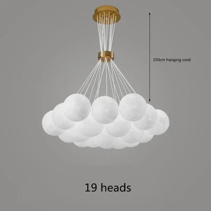 led lunar ball cloud chandelier living room light