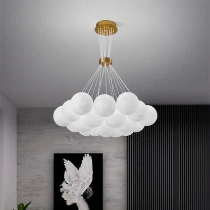 led lunar ball cloud chandelier living room light