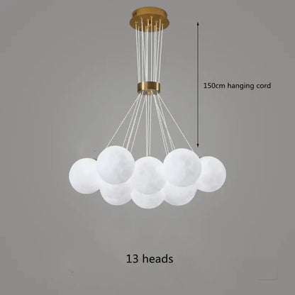 led lunar ball cloud chandelier living room light