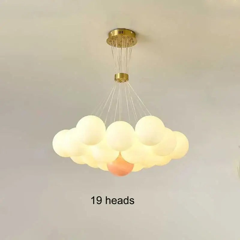 led lunar ball cloud chandelier living room light