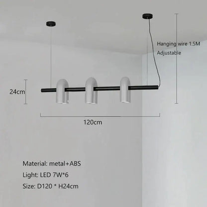Modern gray led macaron pendant chandelier – dining room u shape light