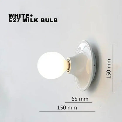 Retro ceramic led macaron wall lamp bedroom sconce lighting