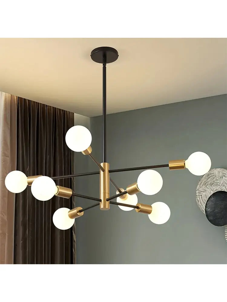 Modern black & gold magic bean chandelier for dining room