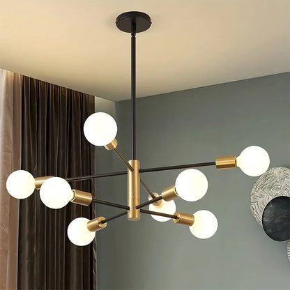 Modern black & gold magic bean chandelier for dining room