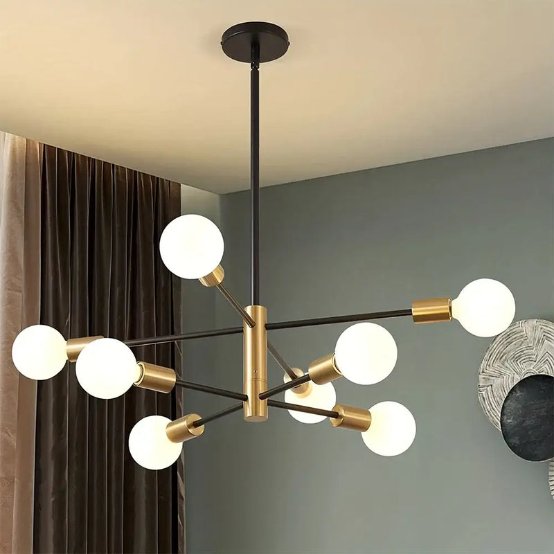 Modern black & gold magic bean chandelier for dining room