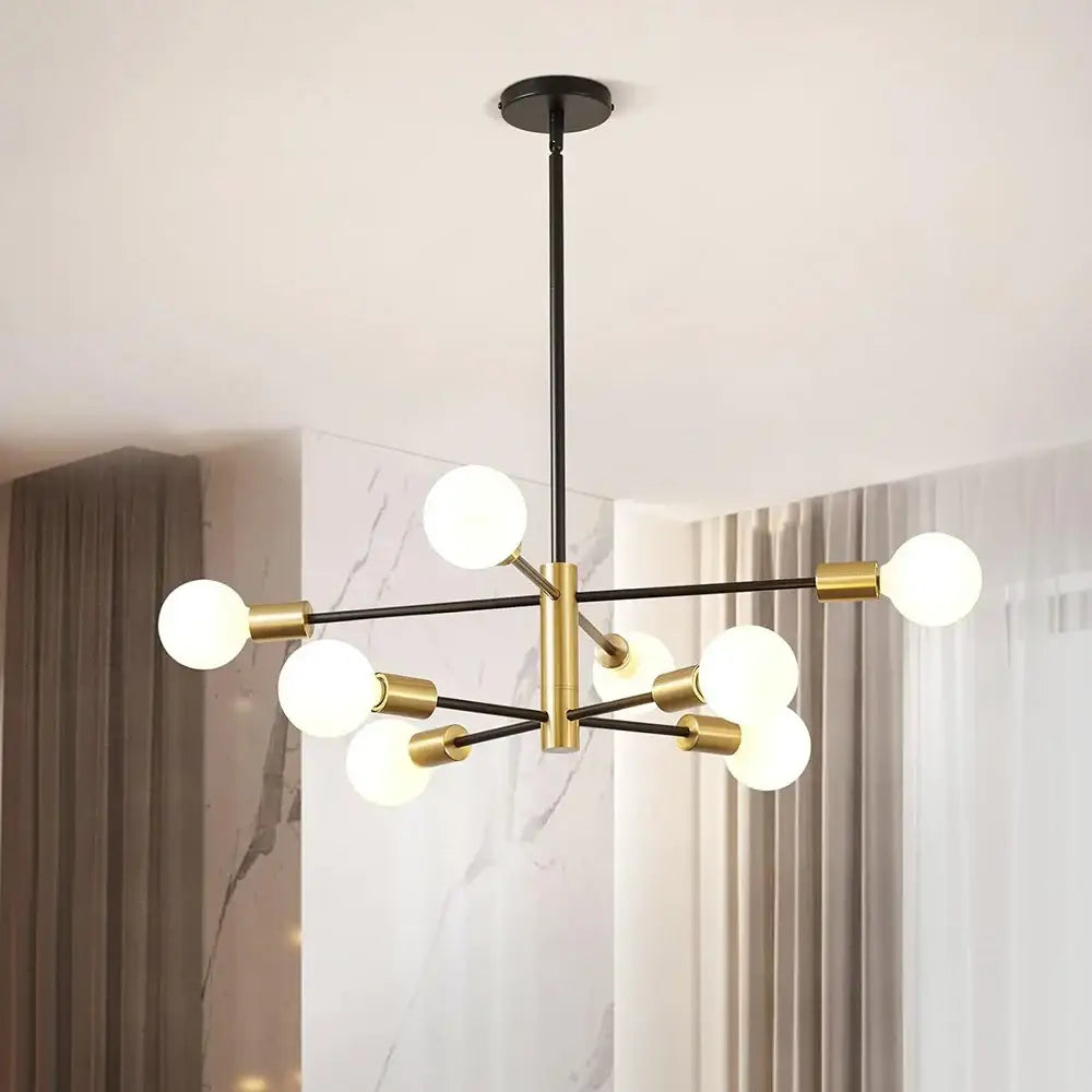 Modern black & gold magic bean chandelier for dining room