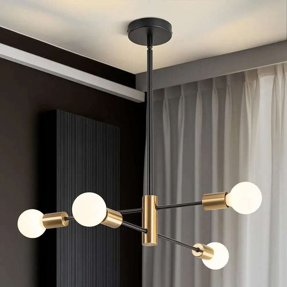 Modern black & gold magic bean chandelier for dining room