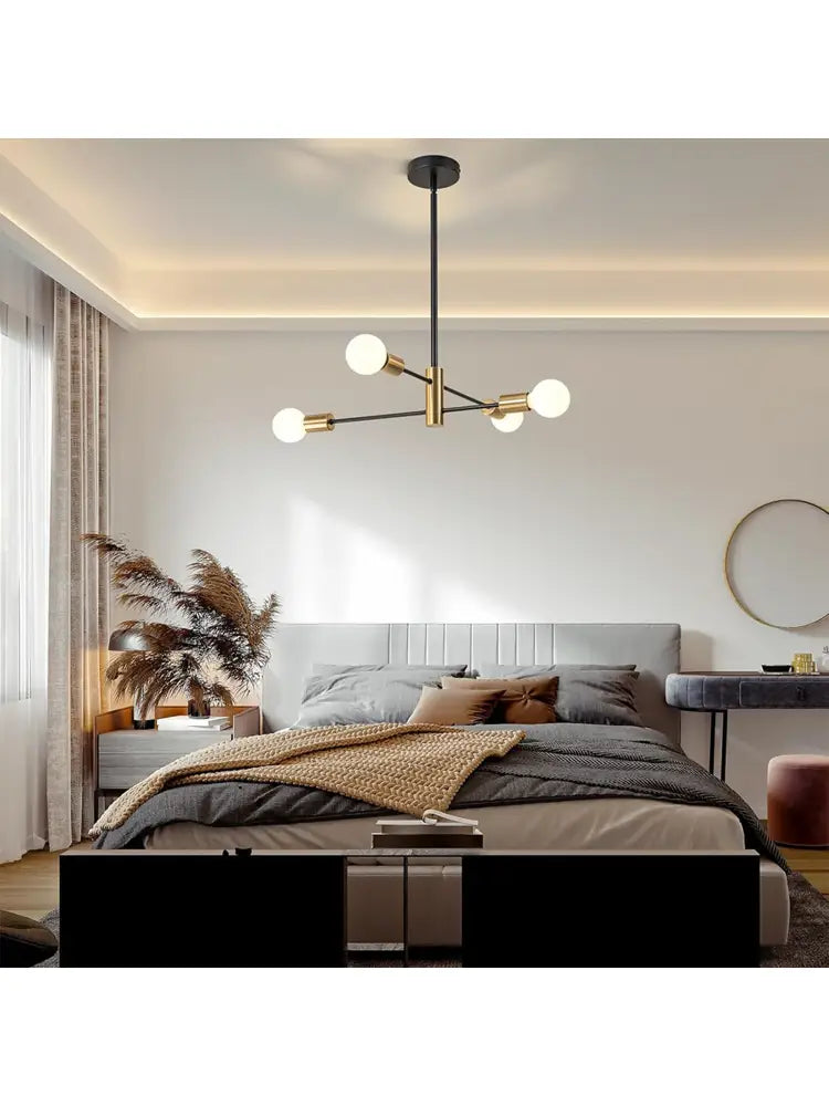 Modern black & gold magic bean chandelier for dining room