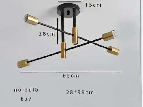 Modern black & gold magic bean chandelier for dining room