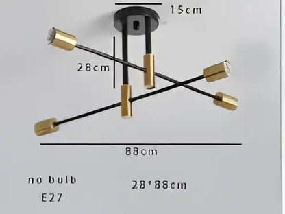 Modern black & gold magic bean chandelier for dining room
