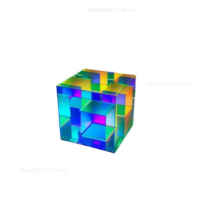 Modern rainbow led magic cube desk lamp bedroom night light
