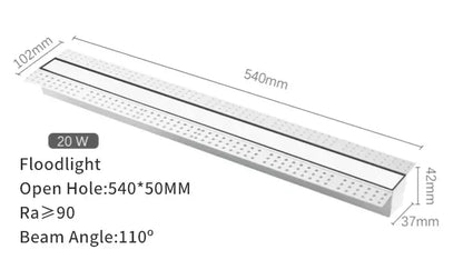 Modern silver and black led magnetic downlight living room linear spot