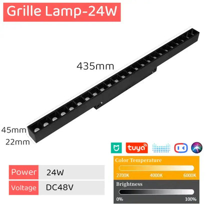 Modern black & white led magnetic track light living room