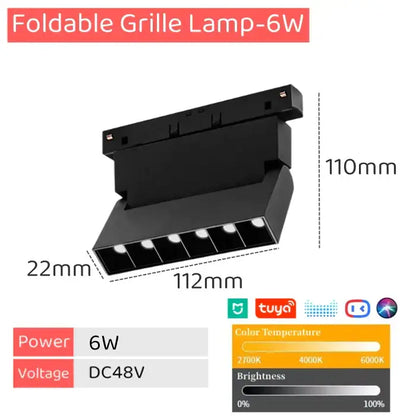 Modern black & white led magnetic track light living room