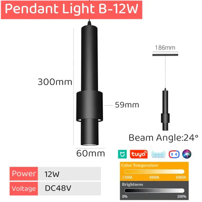 Modern black & white led magnetic track light living room