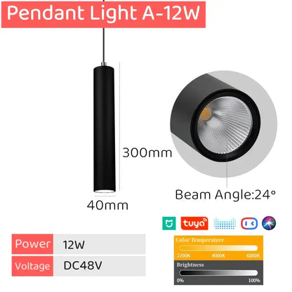 Modern black & white led magnetic track light living room