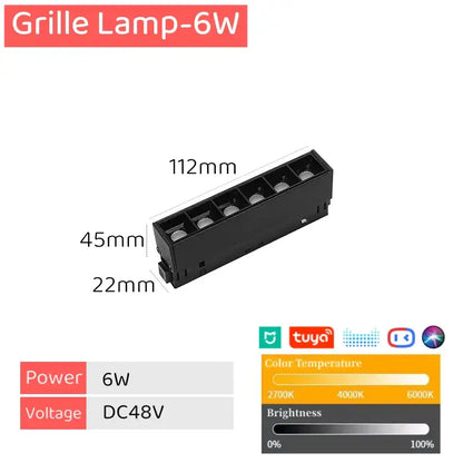 Modern black & white led magnetic track light living room