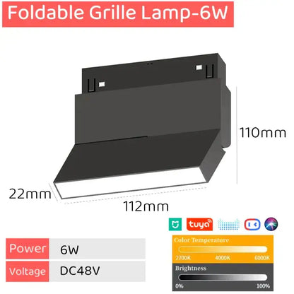 Modern black & white led magnetic track light living room