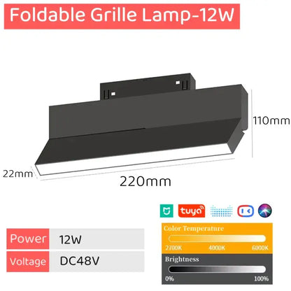 Modern black & white led magnetic track light living room