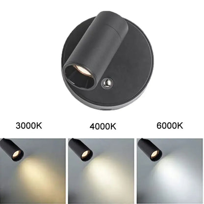 Modern white led magnetic wall light bedroom touch dimmable lamp
