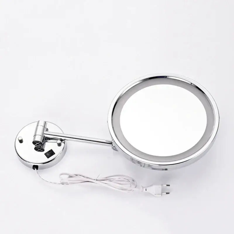 Silver led makeup mirror wall mounted magnifying bathroom mirror