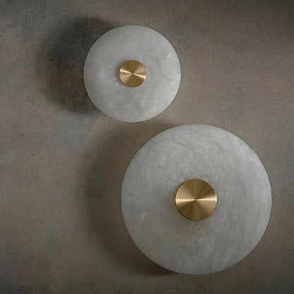 Modern art deco led marble brass wall sconce for parlor