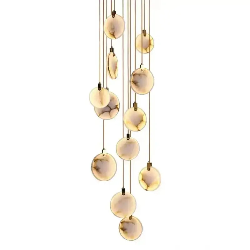 Modern led marble ceiling pendant lamp for living room