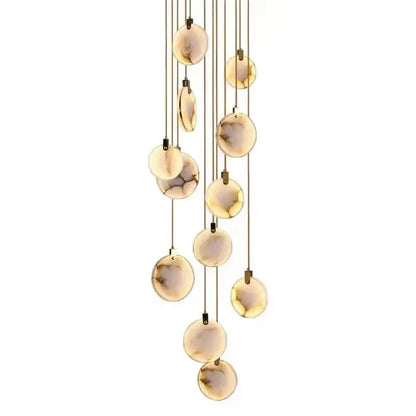 Modern led marble ceiling pendant lamp for living room