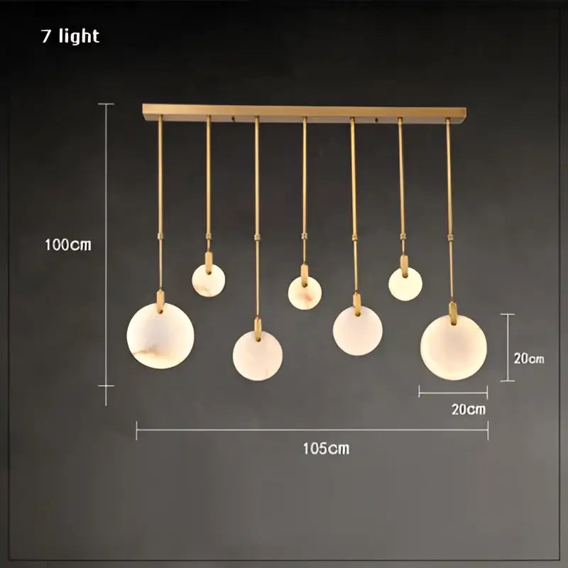 Modern led marble gold chandelier for living room