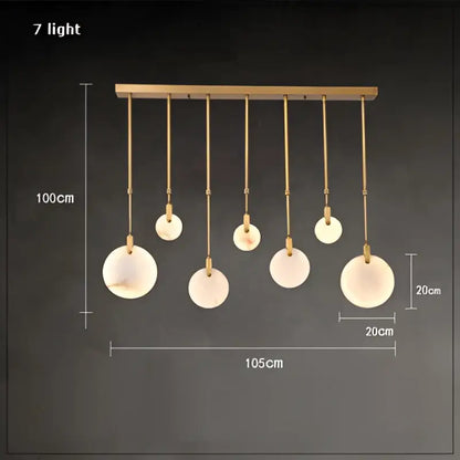Modern led marble gold chandelier for living room