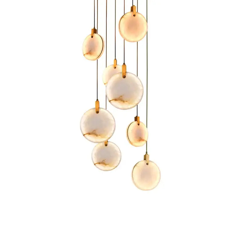 Modern led marble gold chandelier for living room
