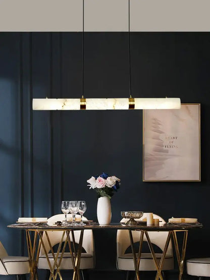 Modern white alabaster led marble hanging lamps for dining room