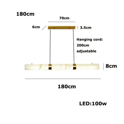 Modern white alabaster led marble hanging lamps for dining room