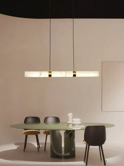Modern white alabaster led marble hanging lamps for dining room