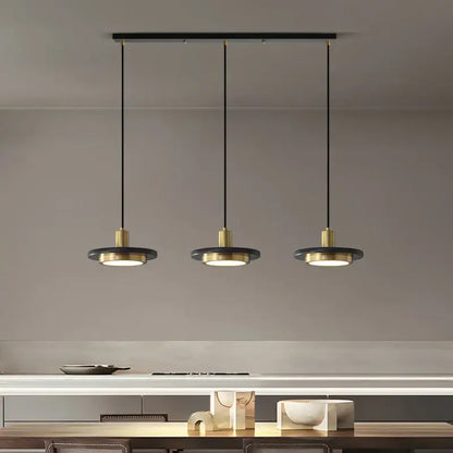 Modern black & white marble led pendant lamp for dining room
