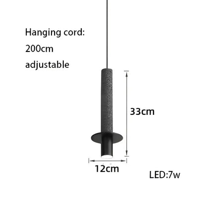 Modern led marble stone pendant light black white & pink dining room