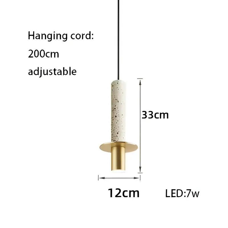 Modern led marble stone pendant light black white & pink dining room