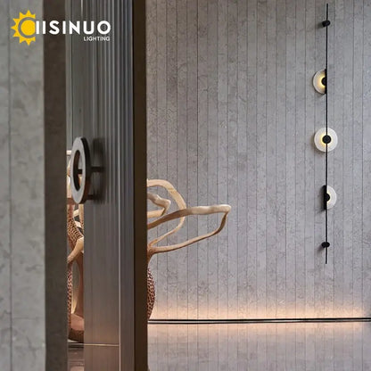 Minimalist black metal led marble wall lights living room sconces