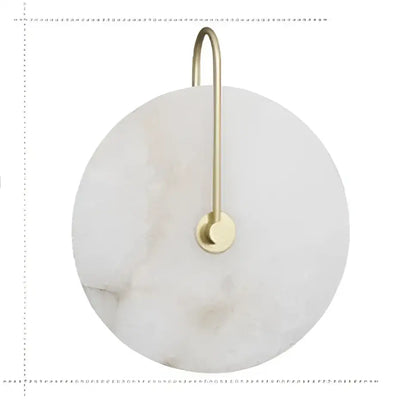 Minimalist brass & black led marble wall sconce bedroom light