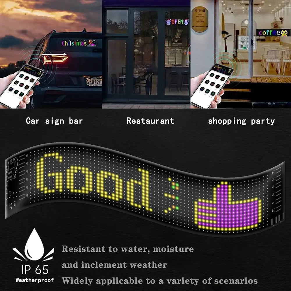 Programmable red & blue led matrix panel bedroom cartoon wall decor