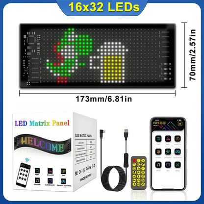 Programmable red & blue led matrix panel bedroom cartoon wall decor