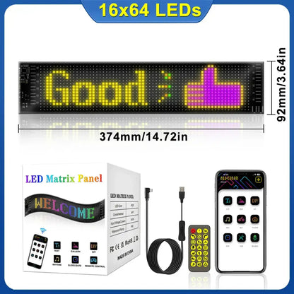 Programmable red & blue led matrix panel bedroom cartoon wall decor