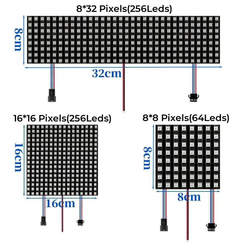 Flexible ws2812b led matrix panel light for gaming room effects