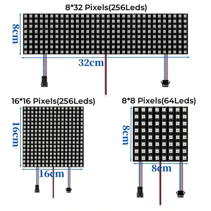 Flexible ws2812b led matrix panel light for gaming room effects